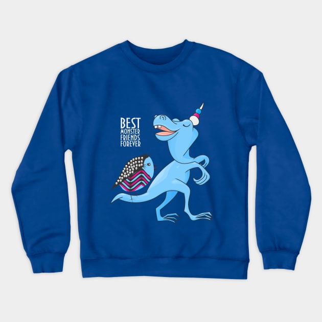 Best Monsters Friends Forever Crewneck Sweatshirt by tatadonets